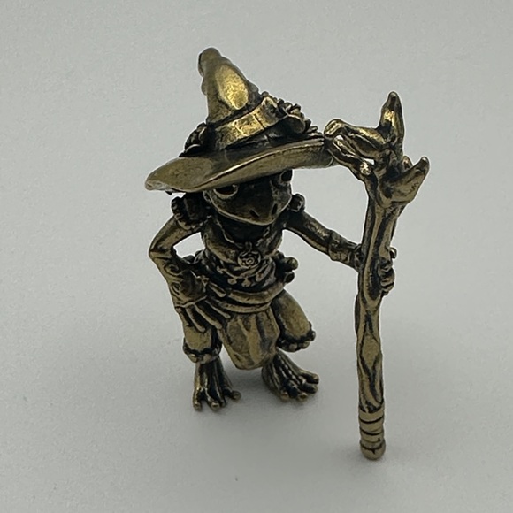 Other - Brass Wizard Frog Miniature Figurine Collectible